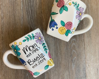 Personalized Floral Mug