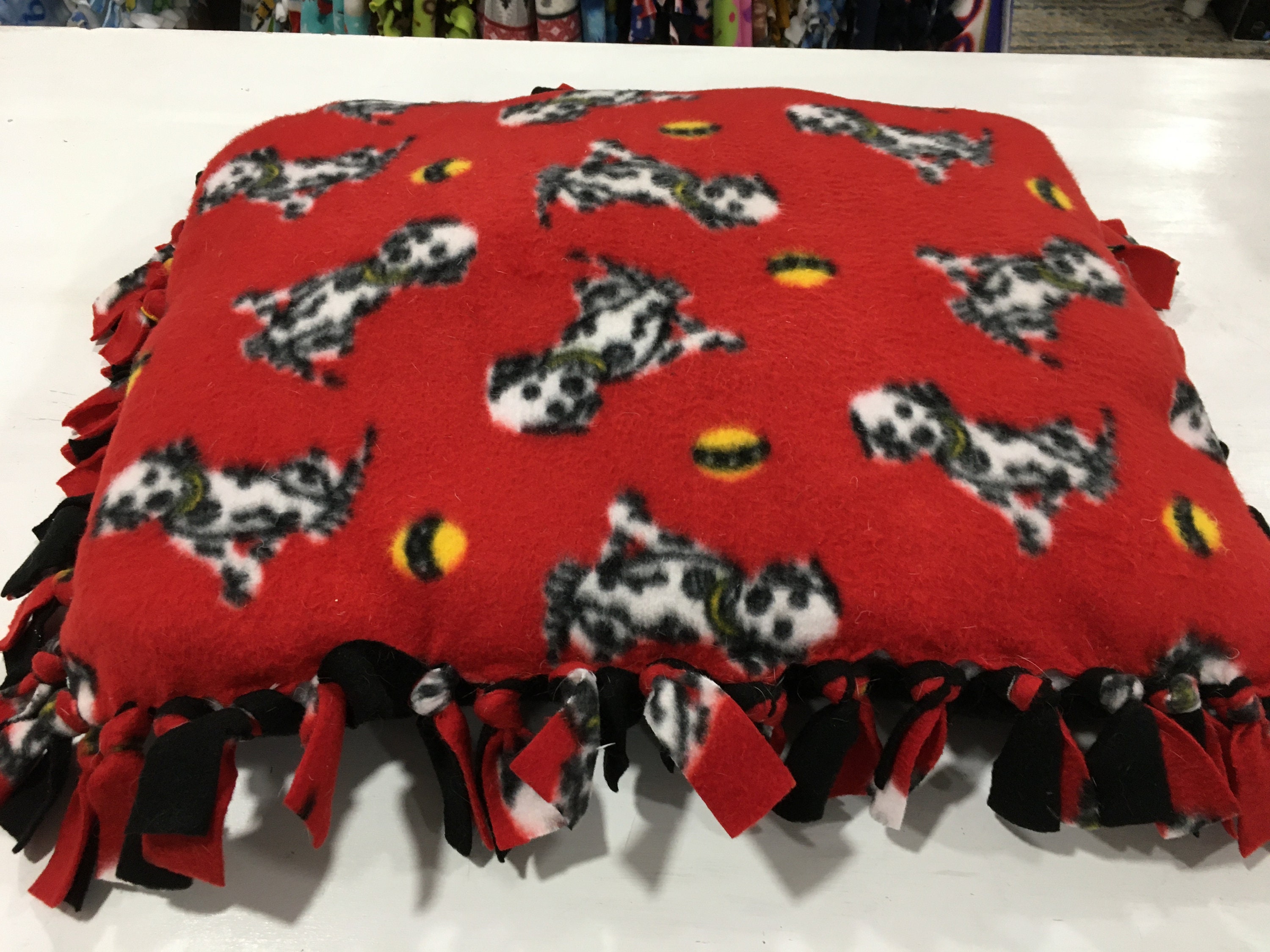 Fleece Tied Dog Bed Etsy