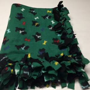 Fleece Two-Sided Scotty Dog Blanket
