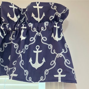 Anchors Away Navy 12 inch long valance