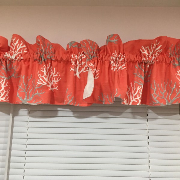 Coral Valance Etsy