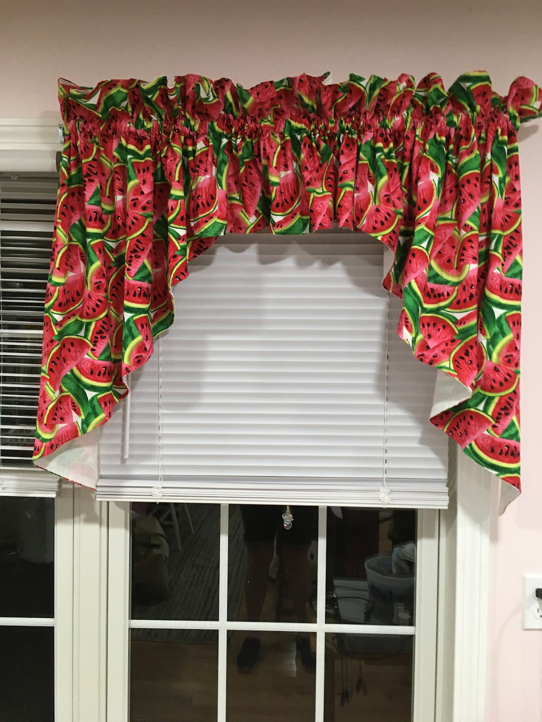 Curtains Cool and Refreshing Watermelon Swag and Valance Etsy