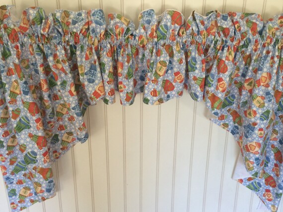 Valance Swag Curtains Handmade 100 Cotton White Muslin Etsy
