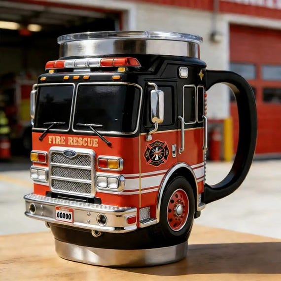 Fire Rescue Mug, Firefighter Mug for The Bravest Among Us, Stainless Steel Insulated Coffee Cup for Tea Water Juice