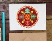 Oak Hex Sign- Blank Greeting Card