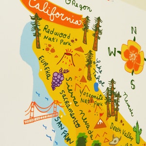 California Illustrated 8x10 Map image 2