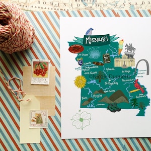 Missouri Illustrated 8"x10" Map