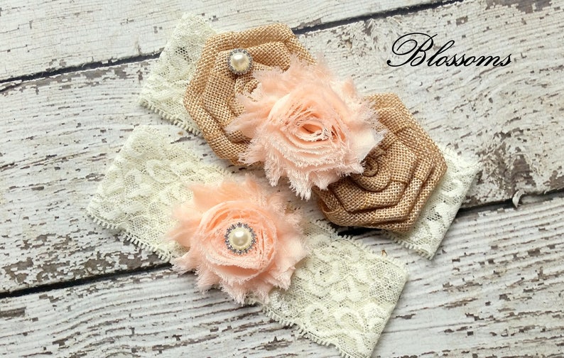 Rustic Wedding Country Garder PICK COLOR Bridal Garter Set Keepsake /& Toss Garters Burlap Chiffon Flower Pearl Ivory Lace Garters