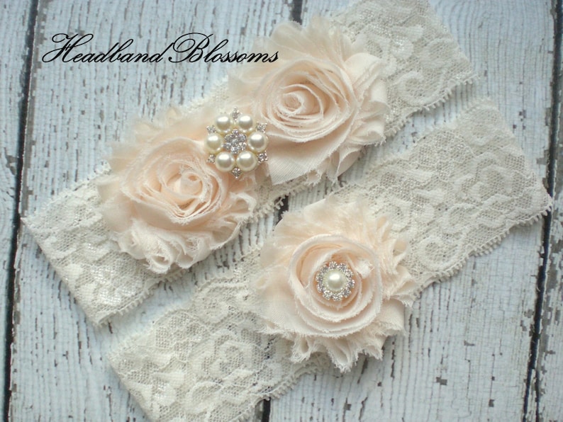 Vintage Garter Ivory Keepsake /& Toss Wedding Garter Garder Chiffon Flower Rhinestone Lace Garters VINTAGE PINK Bridal Garter Set
