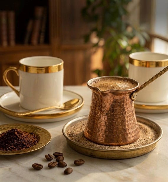 Türkische Kaffeetassen 2er Set mit Goldrand | Mokka & Espresso Tassen | Weiß Gold | Elegantes Kaffee Set | Geschenkidee