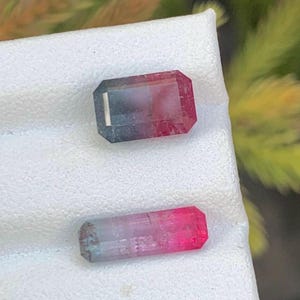 5.67 crt Bicolour  tourmaline  from Afghanistan