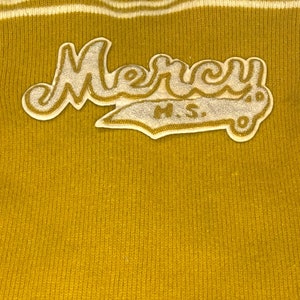 Vintage 1940s High School Letterman Sweater Mercy High School Chicago