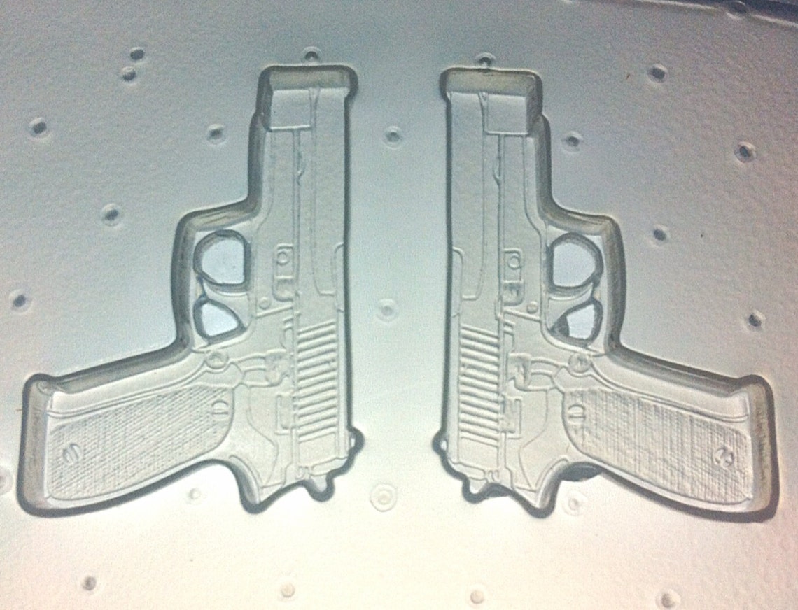 Flexible Resin Mold Medium Pistol Guns Set 2.5 in Length Etsy
