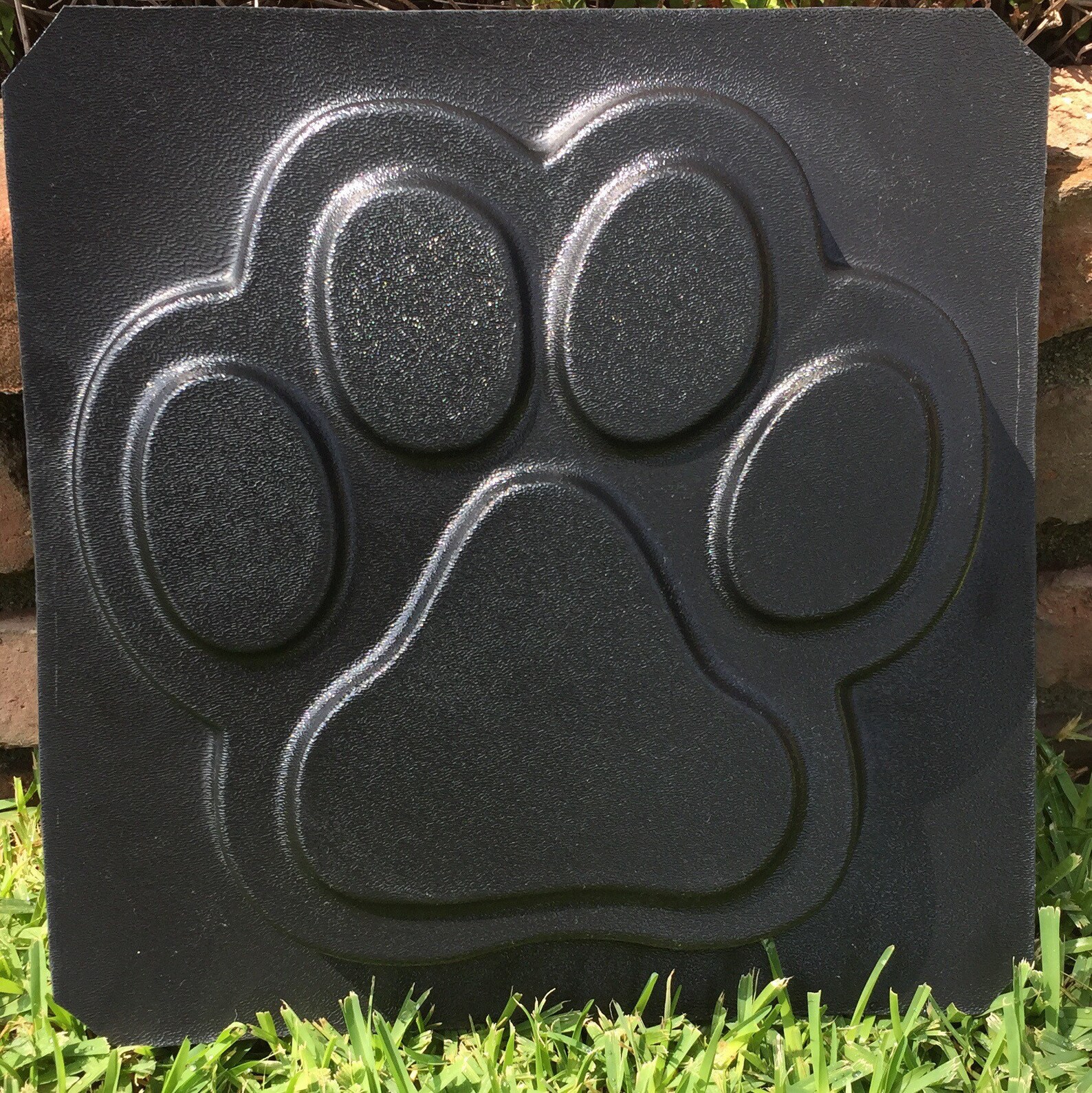 Large Dog Paw Print Stepping Stone Plastic Mold Concrete Etsy Canada
