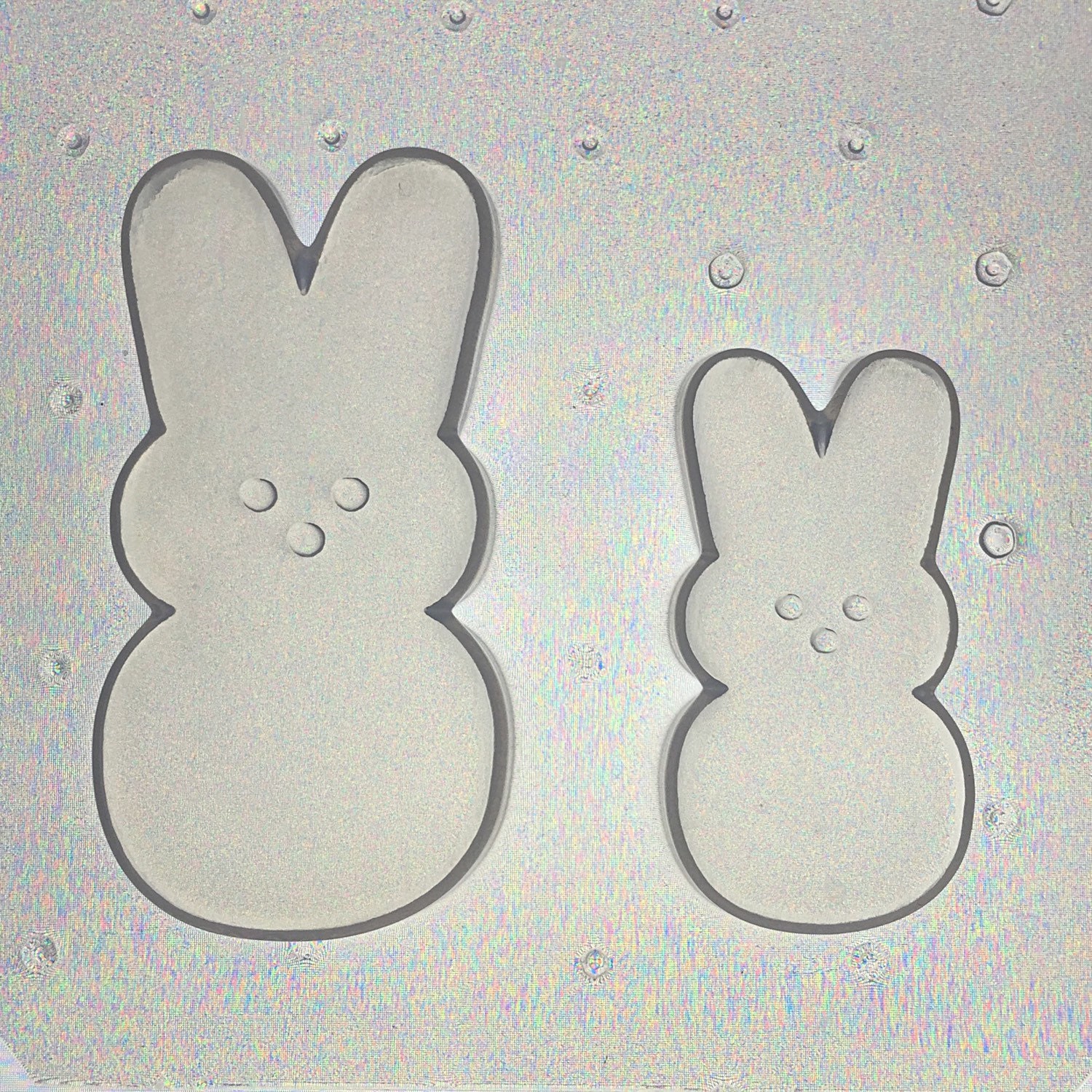 Flexible Resin Mold Peeps Style Bunny Set