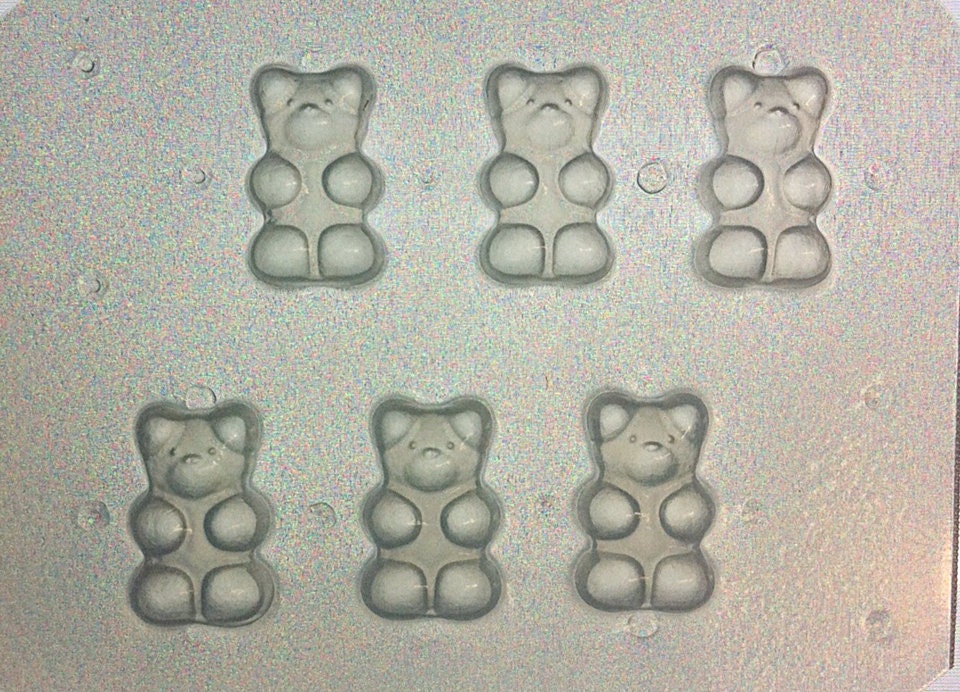 Resin Gummy Bears Plastic Flexible Mold Etsy