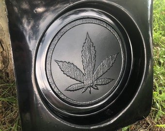 Pot, Hemp or Marijuana Leaf Concrete Cement Stepping Stone Paver Mold