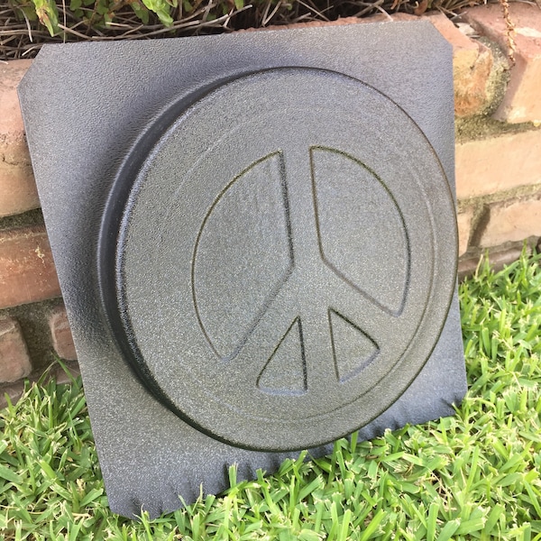 Peace Sign Symbol Stepping Stone Paver Stone Plastic Mold Concrete Cement