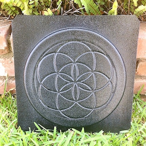 Sacred Geometry Seed of Life Concrete Cement Stepping Stone Paver Mold