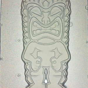 Tiki Tribal Gießform, Kunststoffform für Schokolade, Harz oder Süßigkeiten. (2 Größen zur Auswahl)