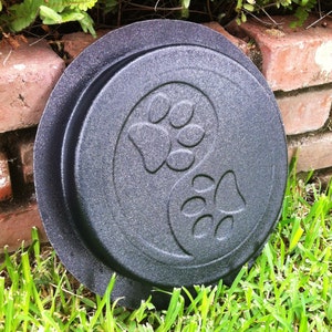 Yin Yang Dog Puppy Cat Paw Concrete Cement Stepping Stone Paver Stone Mold