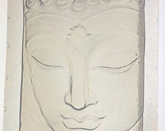 Flexible Resin Orgone Mold Buddha Mould 5" x 3.75" x 1" Deep