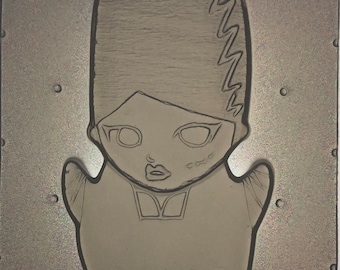 Bride of Frankenstein Themed Custom Mold, Plastic Mold for Chocolate or Resin Casting