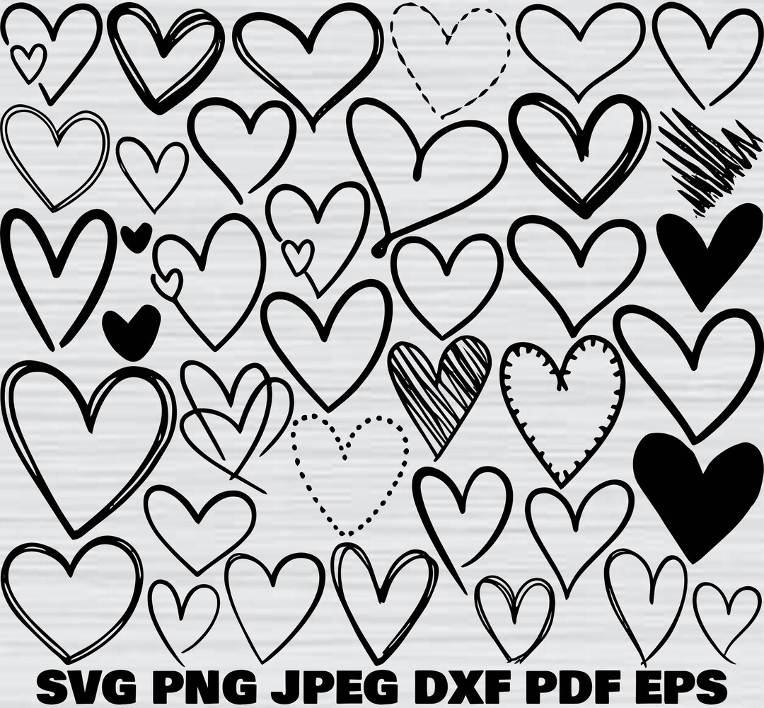 Heart Svg Bundle, Heart Png Bundle, Hearts Clipart, Hearts Cut Files ...