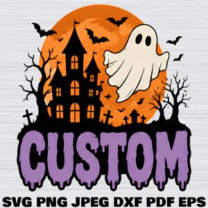 Niestandardowe imię na Halloween PNG, spersonalizowany projekt sublimacji upiornej czcionki, niestandardowy upiorny obrazek z imieniem, dyniowy kapelusz czarownicy w stylu ducha SVG, jesienny SVG