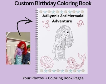 Custom 5-Photo Birthday Coloring Book Story