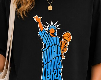 New York Brunson Basketball Shirt, Statue of Liberty NY Basketball Tee, New York Basketball Fan Tee, Sports Fan Graphic Shirt