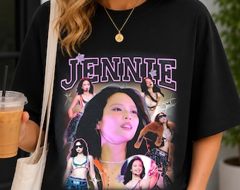 Kpop Jennie Vintage Rap Tee, Kpop Fan Graphic Shirt, Retro Concert Style T-Shirt, Music Lover Gift
