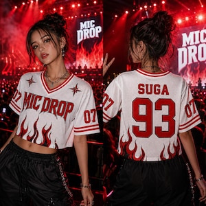 BTS Mic drop チェックシャツ Bts Mic Drop Shirt - Etsy