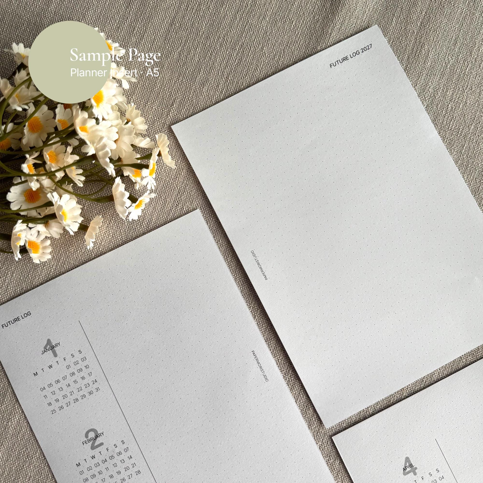 A5 2027 Future Log Printable • Yearly Planner Inserts • Quarter View ...