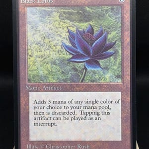 Custom Magic Black Lotus Proxy – Handgefertigte Sammlerkarte – Hochwertiges Ausstellungsstück – Vintage MTG Art Card