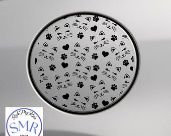 Kitty Gas Tank Door Car Decal