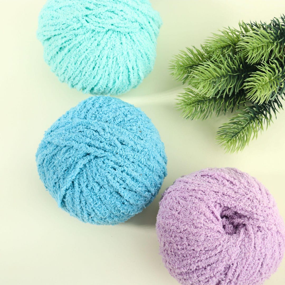Short Pile Plush Yarn - 53 Colors Crochet Yarn Balls, DIY Knitting Yarn ...