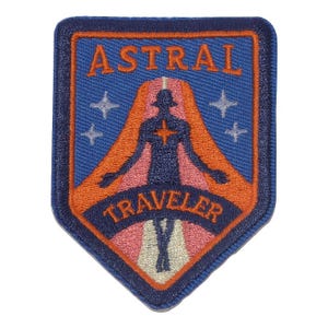 Astral Traveler Patch, Metaphysical Iron On Applique, Psychonaut Sew On Badge for Jackets Backpacks, Spiritual Dreamer Gift