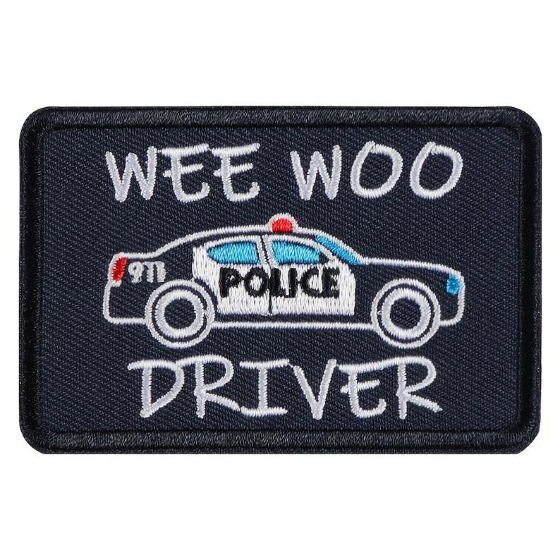 Fun Police Patch Funny Police Car Patch Iron on Applique, Fun Cop Sew on Badge, Law ...