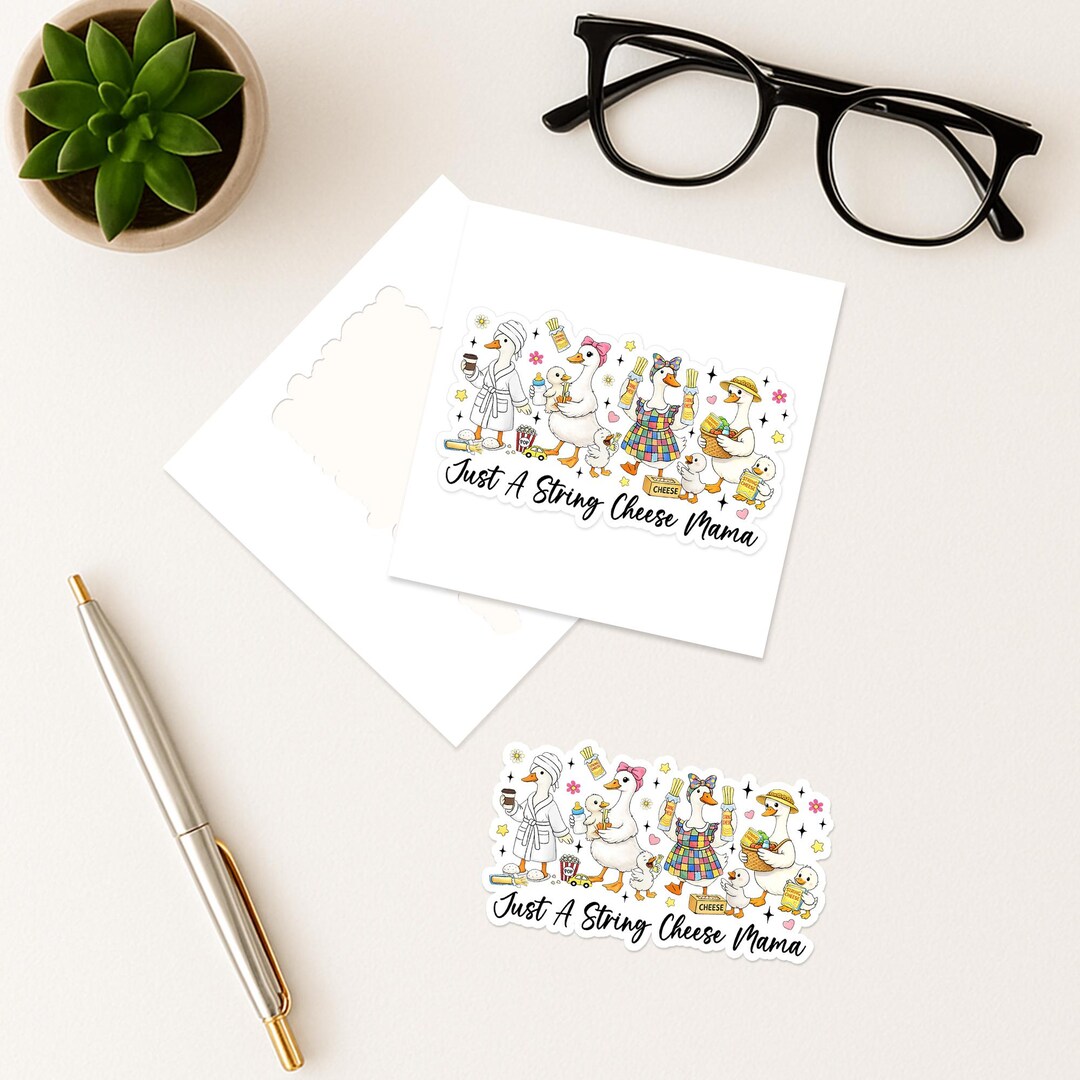 String Cheese Mama Era Sticker, Funny Goose Meme Sticker, Silly Goose ...