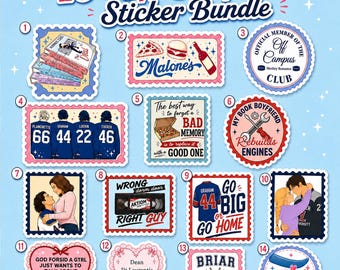 1-100pcs Off Campus sticker, Garrett Graham, Garrett Graham sticker, Off Campus book series, Dean Di Laurentis, John Tucker, John Logan