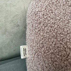 Teddy Heart Pillow, Boucle Plush Cushion, Cozy Aesthetic Decor, Romantic Gift, Nursery Sofa, Bedroom Soft Fleece Handmade Accent bild 8