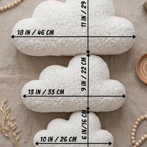 Cloud Pillow Teddy Boucle Pillow, Boucle Throw Pillow, Nursery Cloud Cushion, Scandinavian Decor Pillow, Soft Plush Pillow, Kids Room Decor image 11