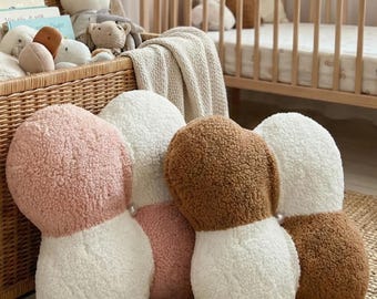 Teddy Flower Pillow – Cozy Plush Knot Cushion, Aesthetic Home Decor, Cute Sofa Pillow, Nursery Room Pillow, Decorative Throw Cushion Gift