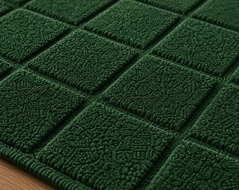 Hand getuftet smaragdgrüner Teppich Karierter Großflächenteppich Zeitgenössisches Wohnen & Schlafzimmer 8x10 Teppich