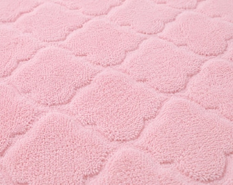 Handgetufteter Rosa Teppich Moderner Bereich Pastell Rosa Teppich Wohn & Schlafzimmer Skandinavisches Zuhause
