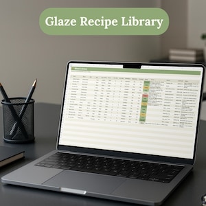 Glaze Recipe Tracker Spreadsheet | Pottery Test Tile Log | Excel, Google Sheets, Numbers (Digital Download)
