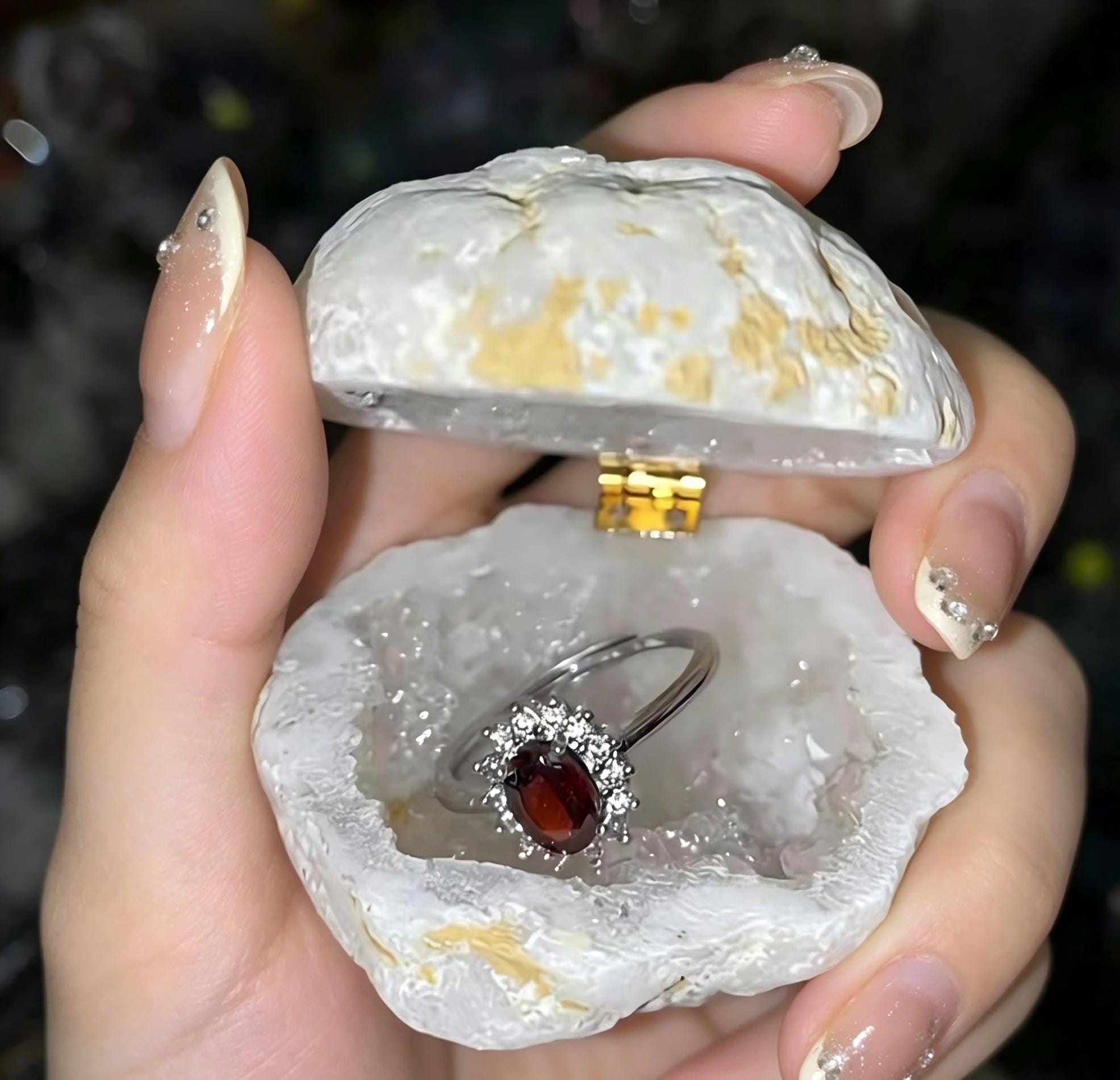 Geode ring box - Etsy 日本