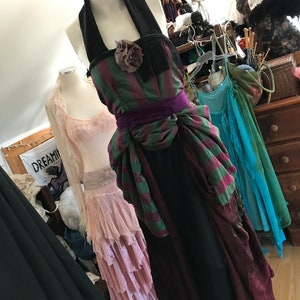 Vestido listrado Steampunk Bustle Pirate Wench