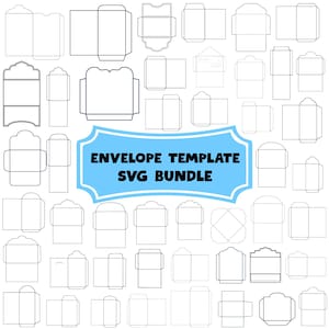 Kuvertmall SVG-paket: Utskrivbara pengakuvert (digital nedladdning)